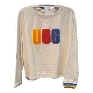 UGG Cream Sweatshirt with Rainbow Letters